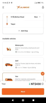 EasyVan by lalaMove android App screenshot 9